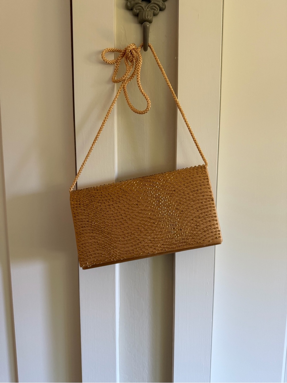 La Regale Beaded Satin Evening Bag / Clutch